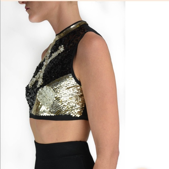 BEAU SOUCI SEQUIN CROP TOP - Picture 6 of 8